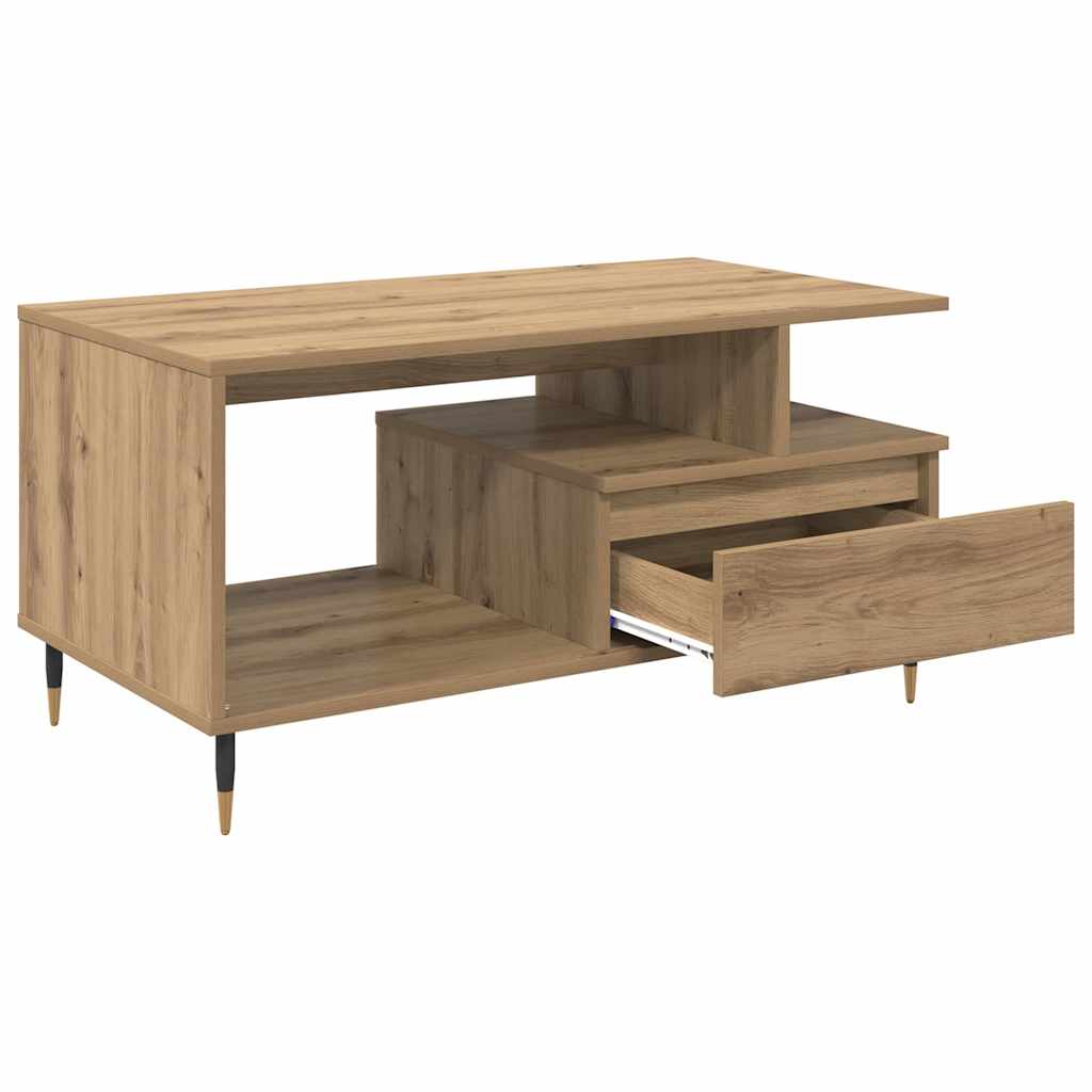 Coffee Table Artisan Oak 90 x 49 x 45 cm Engineered Wood