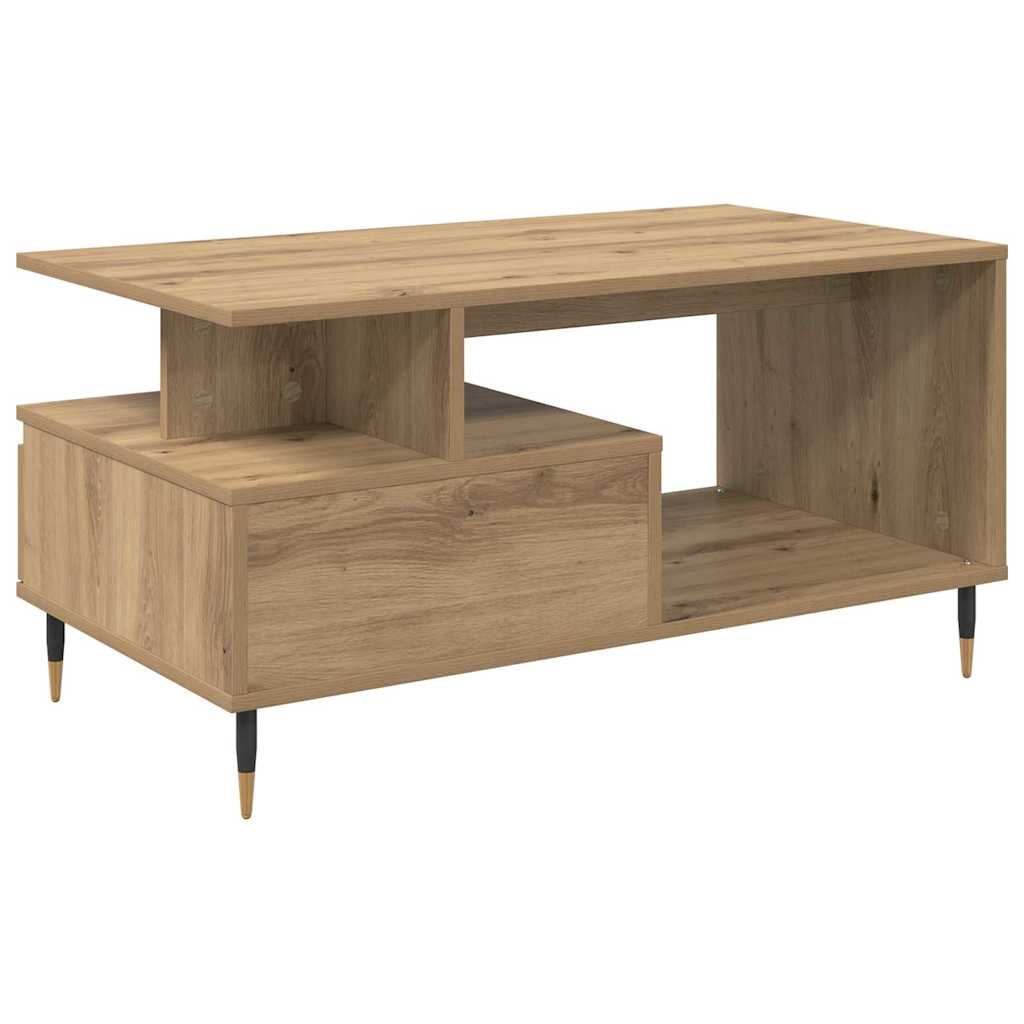 Coffee Table Artisan Oak 90 x 49 x 45 cm Engineered Wood