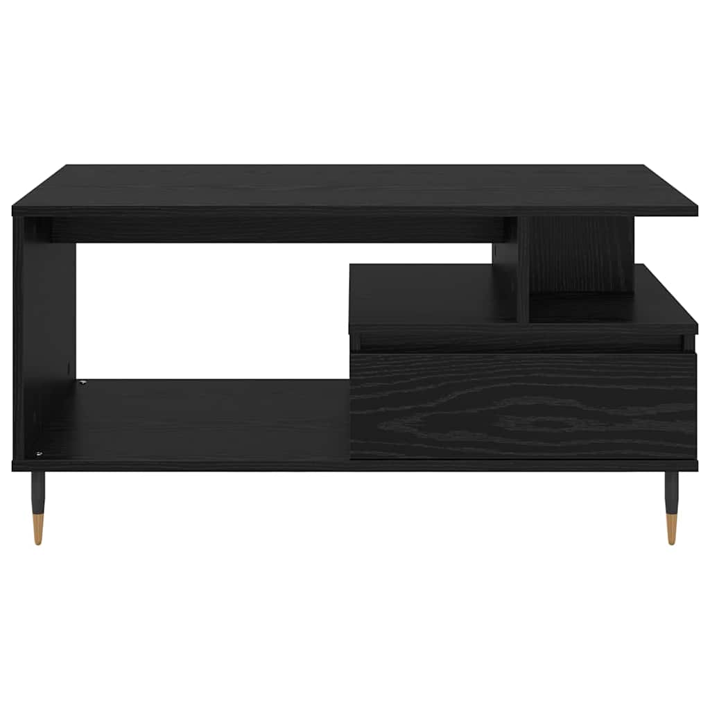 Coffee Table Black Oak 90 x 49 x 45 cm Engineered Wood