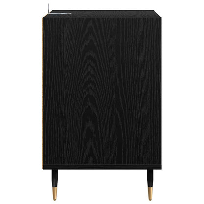 TV Cabinet Black Oak 100 x 35 x 55 cm Engineered Wood
