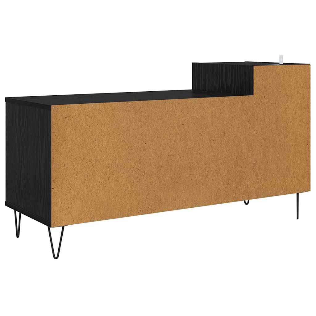 TV Cabinet Black Oak 100 x 35 x 55 cm Engineered Wood