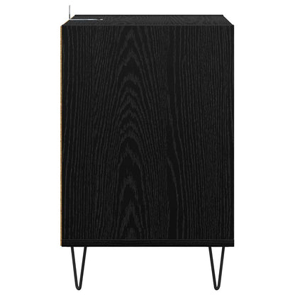 TV Cabinet Black Oak 100 x 35 x 55 cm Engineered Wood