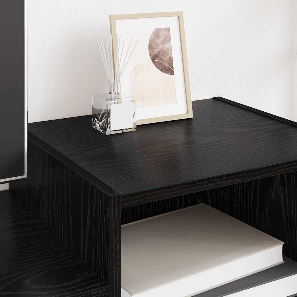 TV Cabinet Black Oak 160 x 35 x 55 cm Engineered Wood