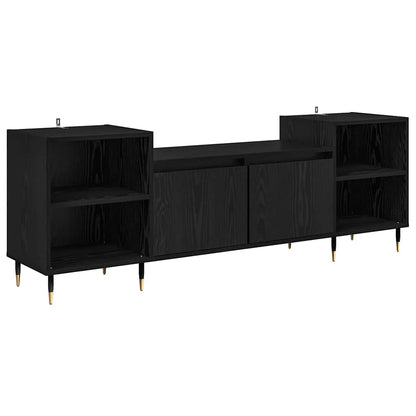 TV Cabinet 160 x 35 x 55 cm Black Oak Engineered Wood