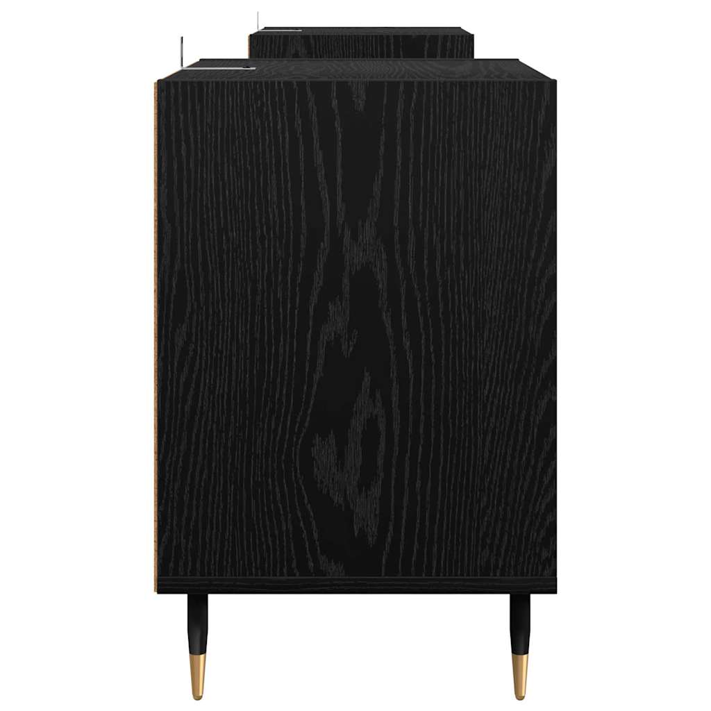 TV Cabinet 160 x 35 x 55 cm Black Oak Engineered Wood