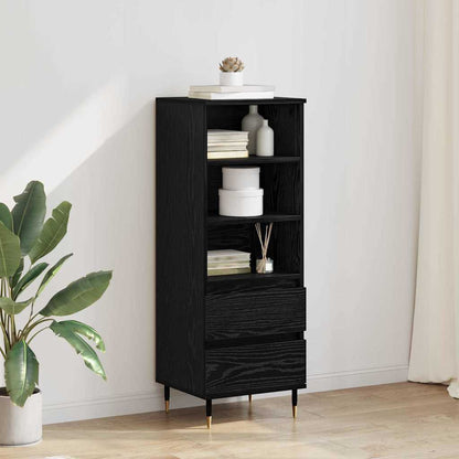 Highboard Black Oak 40 x 36 x 110 cm Engineered Wood