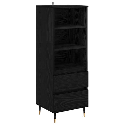 Highboard Black Oak 40 x 36 x 110 cm Engineered Wood