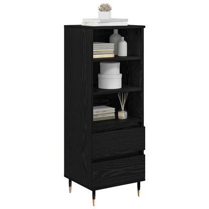 Highboard Black Oak 40 x 36 x 110 cm Engineered Wood