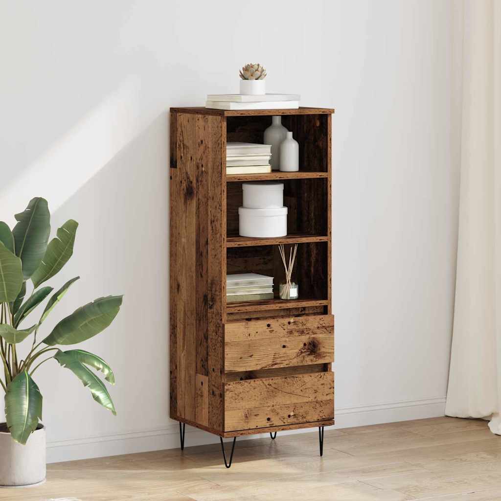 Highboard with Drawer Old Wood 40 x 36 x 110 cm Engineered Wood