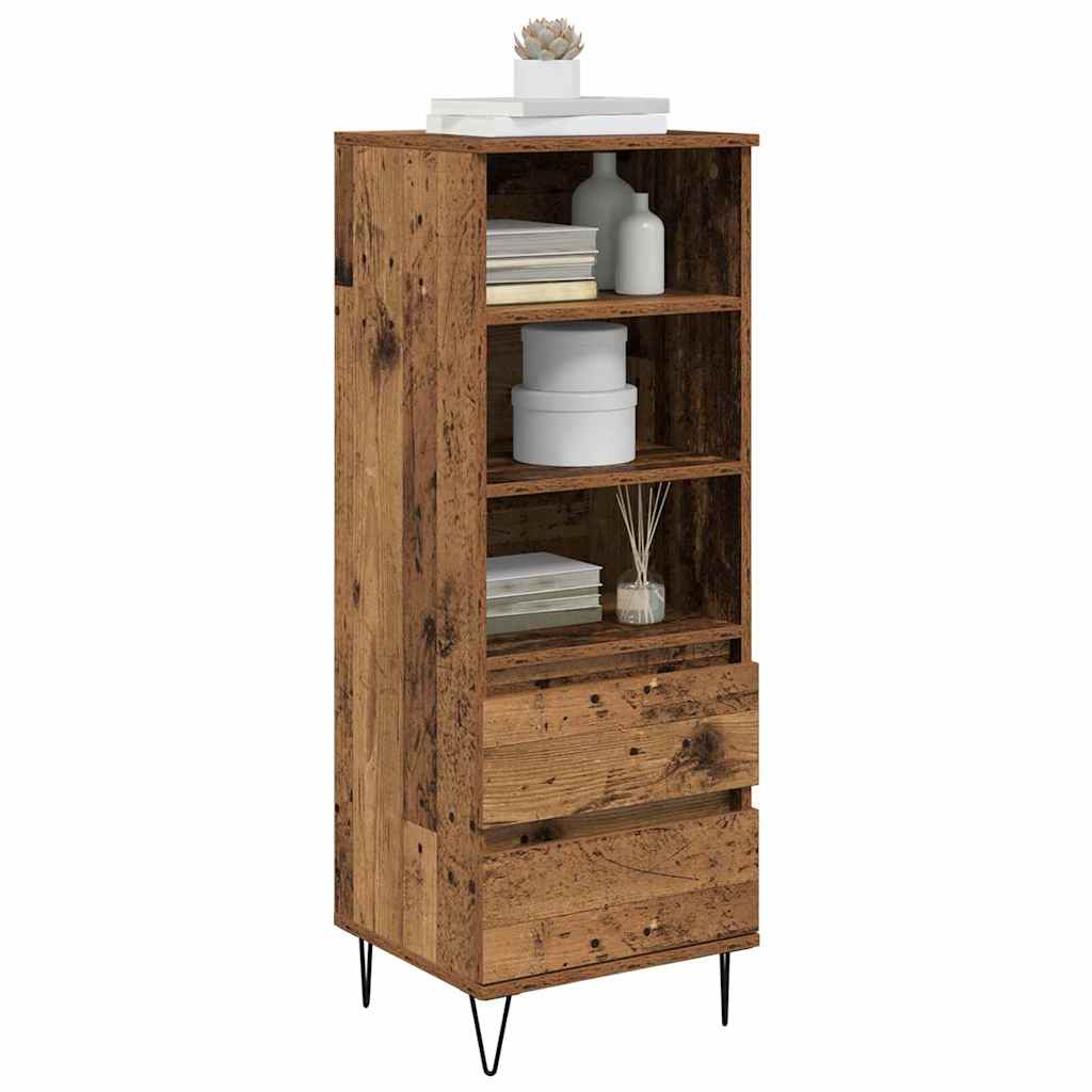 Highboard with Drawer Old Wood 40 x 36 x 110 cm Engineered Wood