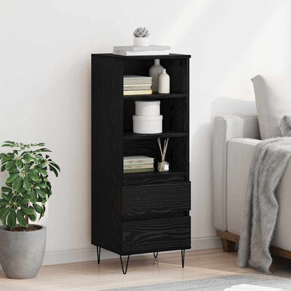 Highboard Black Oak 40 x 36 x 110 cm Engineered Wood
