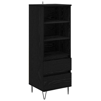 Highboard Black Oak 40 x 36 x 110 cm Engineered Wood