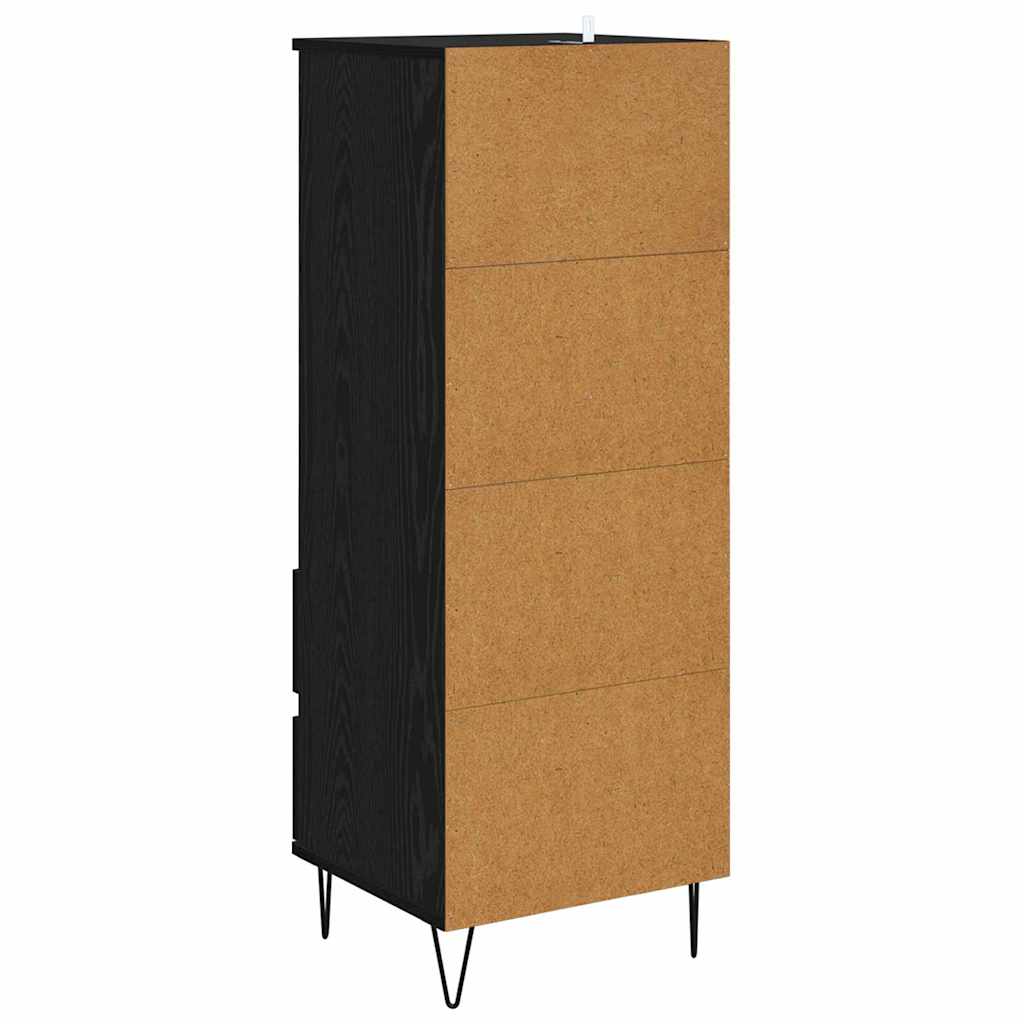 Highboard Black Oak 40 x 36 x 110 cm Engineered Wood