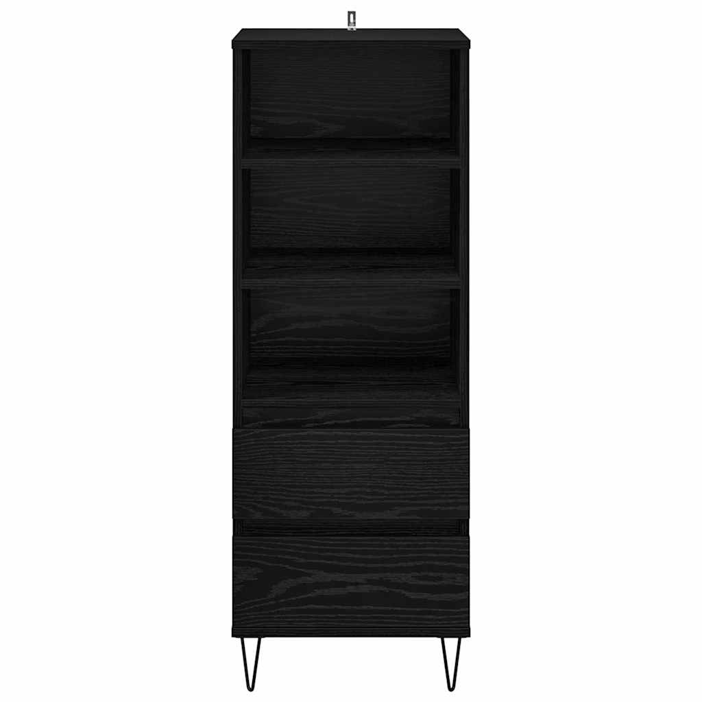 Highboard Black Oak 40 x 36 x 110 cm Engineered Wood