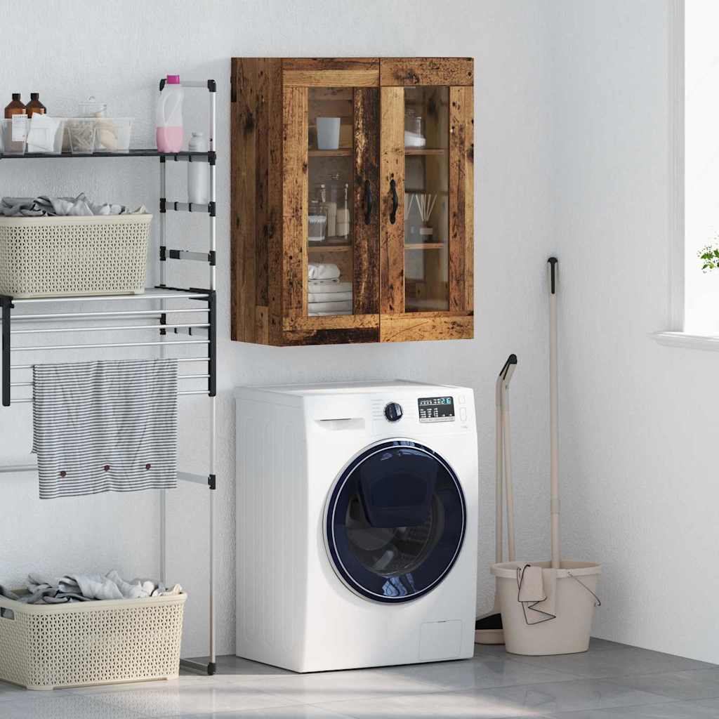 Wall Mounted Cabinet Old Wood 69.5 x 34 x 90 cm