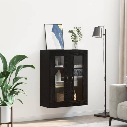 Wall Mounted Cabinet Black Oak 69.5 x 34 x 90 cm