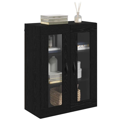 Wall Mounted Cabinet Black Oak 69.5 x 34 x 90 cm