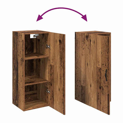 Wall Mounted Cabinet Old Wood 34.5 x 34 x 90 cm Engineered Wood