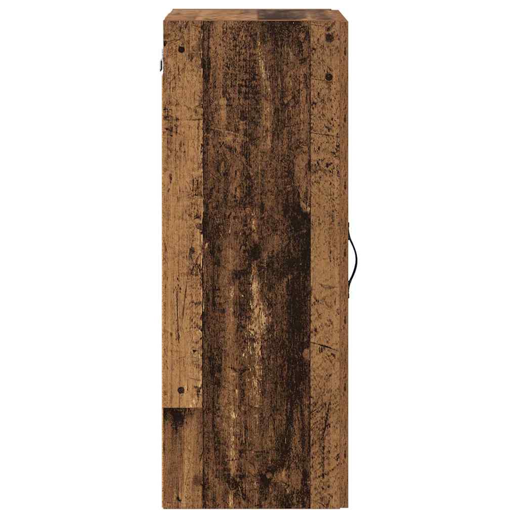Wall Mounted Cabinet Old Wood 34.5 x 34 x 90 cm Engineered Wood