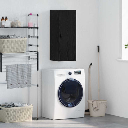 Wall Mounted Cabinet Black Oak 34.5 x 34 x 90 cm