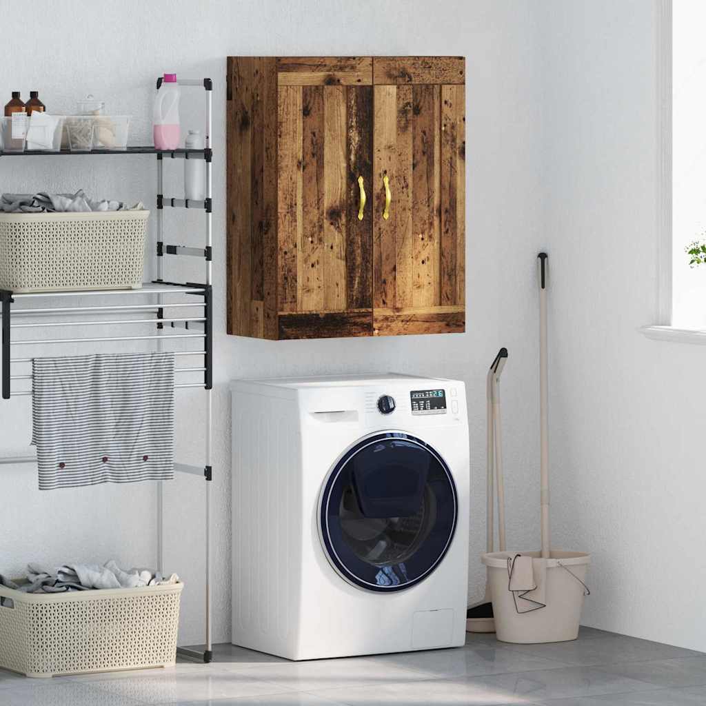 Wall Mounted Cabinet Old Wood 69.5 x 34 x 90 cm Engineered Wood