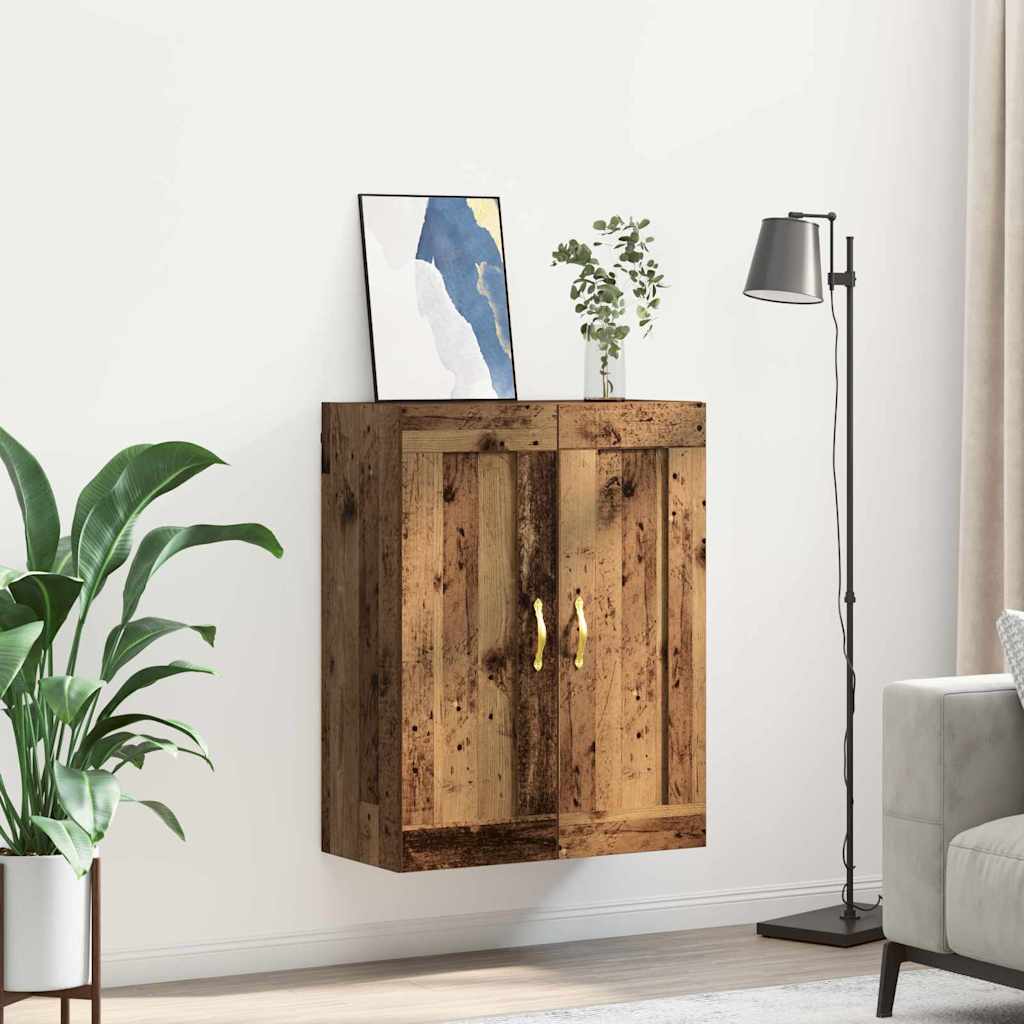 Wall Mounted Cabinet Old Wood 69.5 x 34 x 90 cm Engineered Wood
