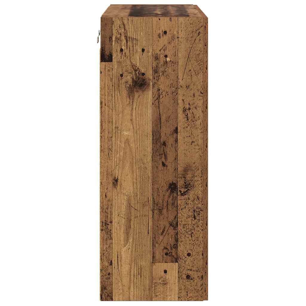 Wall Mounted Cabinet Old Wood 69.5 x 34 x 90 cm Engineered Wood