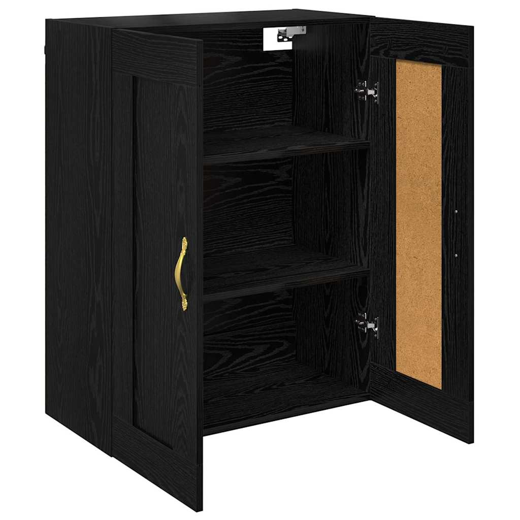 Wall Mounted Cabinet Black Oak 69.5 x 34 x 90 cm