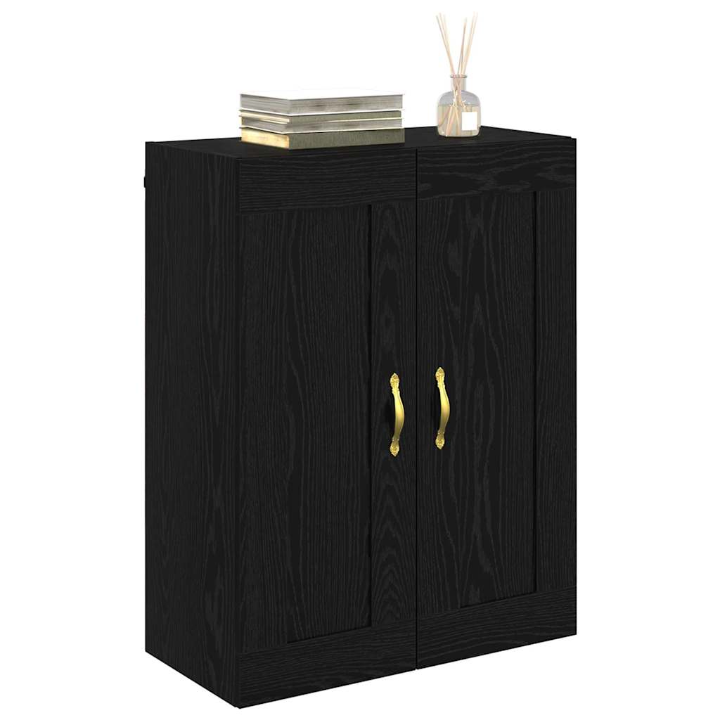 Wall Mounted Cabinet Black Oak 69.5 x 34 x 90 cm