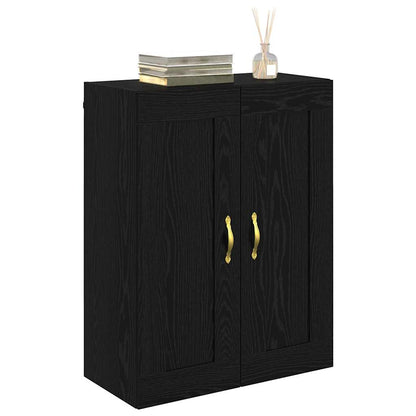Wall Mounted Cabinet Black Oak 69.5 x 34 x 90 cm