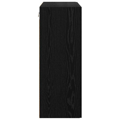 Wall Mounted Cabinet Black Oak 69.5 x 34 x 90 cm