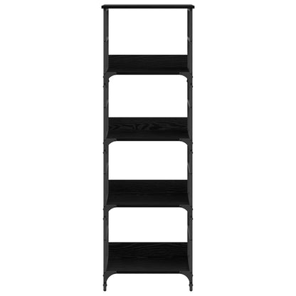 Bookshelf 4-Tier 50x33x153cm Engineered Wood Black Oak