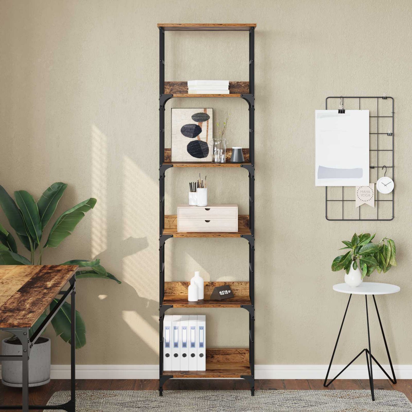 Bookshelf Old Wood 50x33x188.5cm Engineered Wood