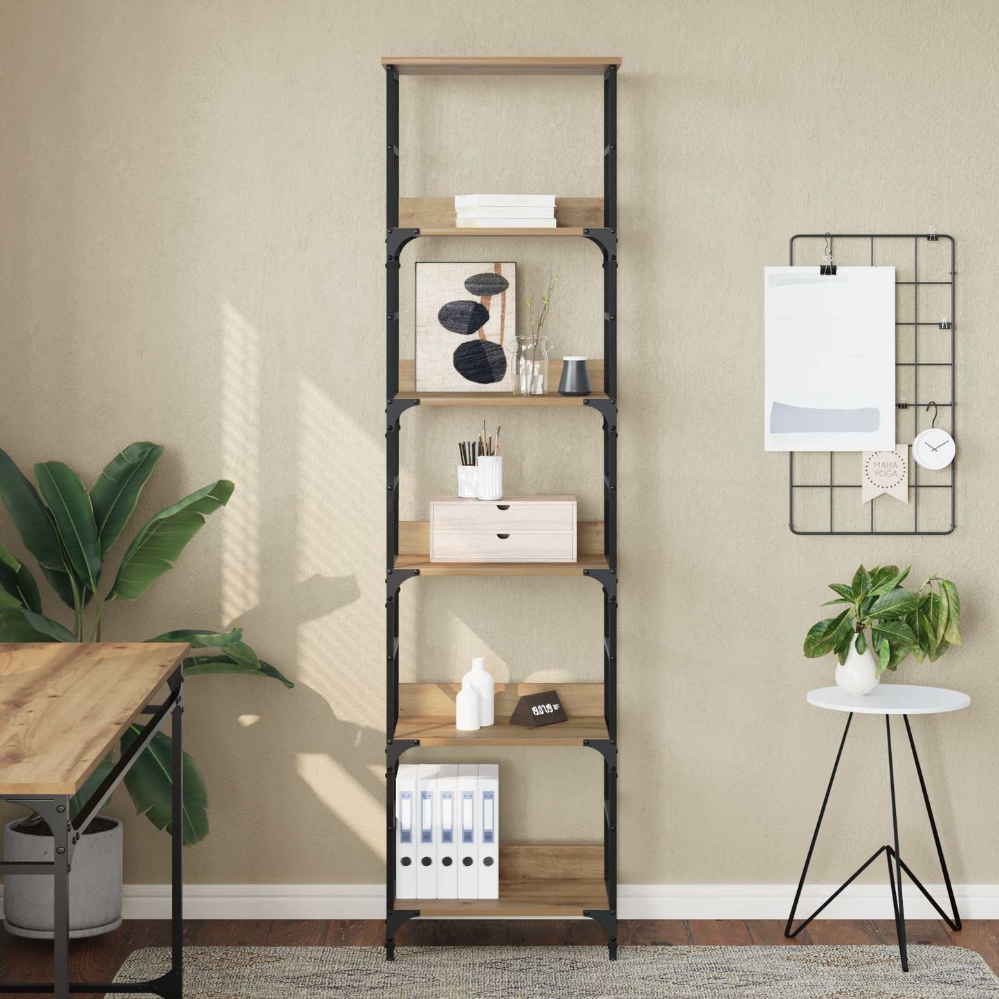 Bookshelf Artisan Oak 50x33x188.5cm Engineered Wood