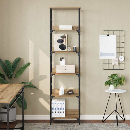 Bookshelf 5-Tier 50x33x188.5cm Engineered Wood Artisan Oak