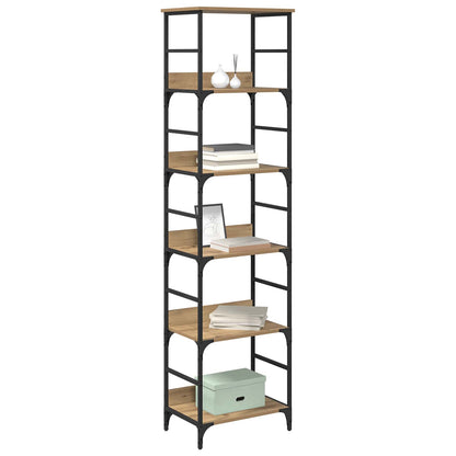 Bookshelf 5-Tier 50x33x188.5cm Engineered Wood Artisan Oak