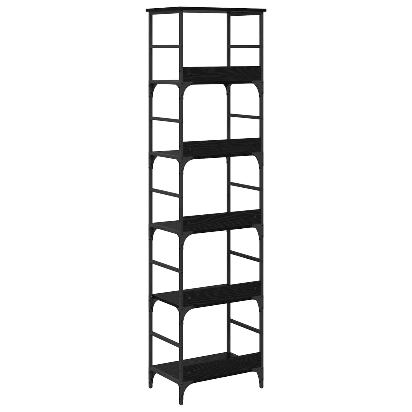 Bookshelf Black Oak 50x33x188.5cm Engineered Wood