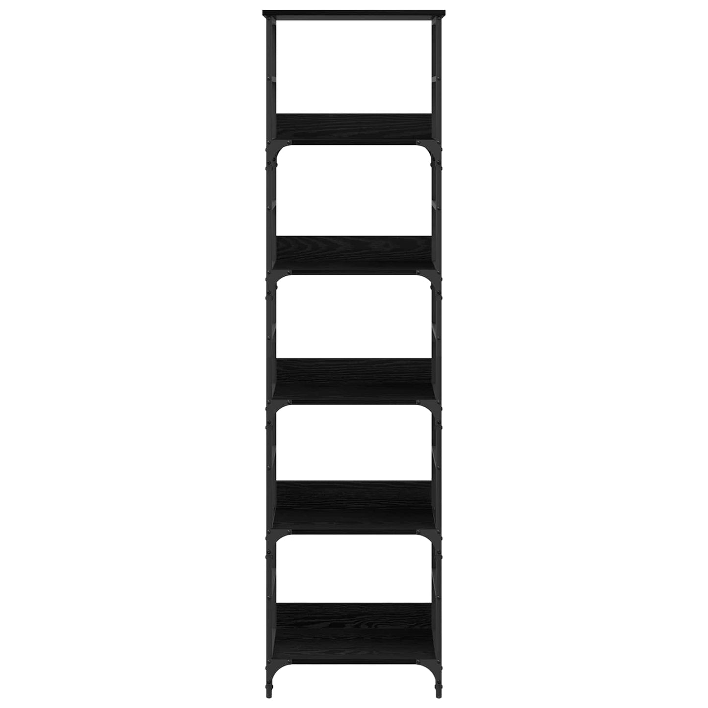 Bookshelf Black Oak 50x33x188.5cm Engineered Wood