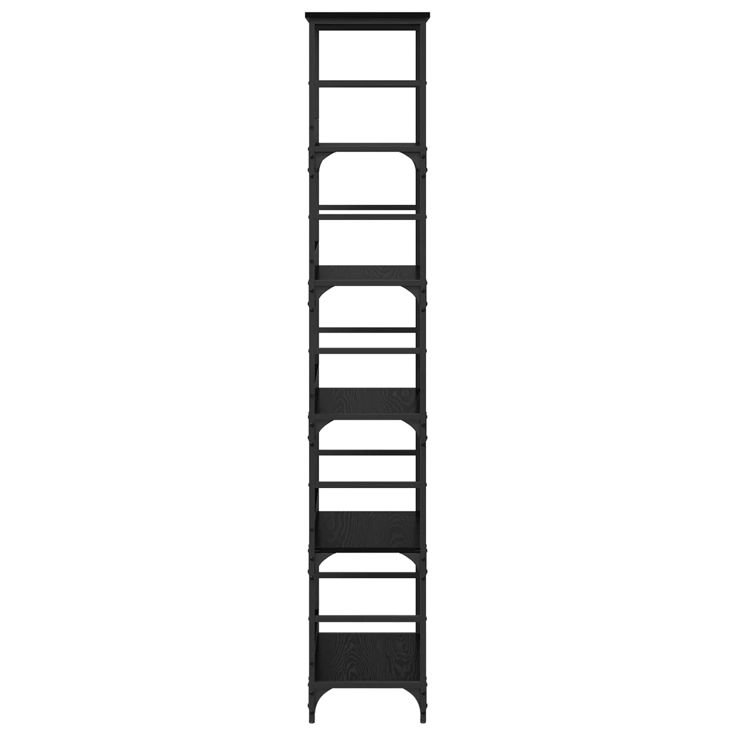 Bookshelf Black Oak 50x33x188.5cm Engineered Wood