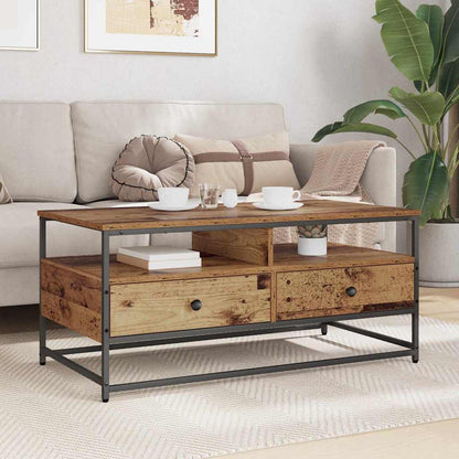 Coffee Table Old Wood 100 x 51 x 45 cm Engineered Wood