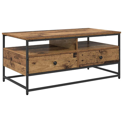 Coffee Table Old Wood 100 x 51 x 45 cm Engineered Wood