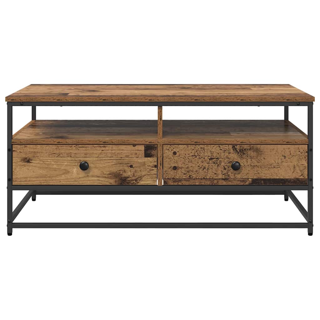 Coffee Table Old Wood 100 x 51 x 45 cm Engineered Wood