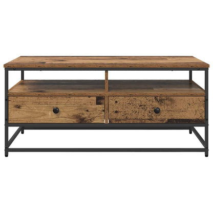 Coffee Table Old Wood 100 x 51 x 45 cm Engineered Wood