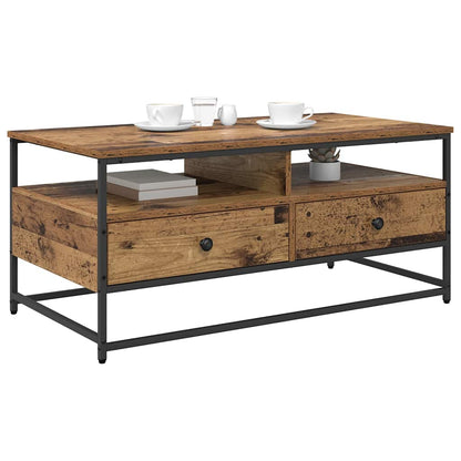 Coffee Table Old Wood 100 x 51 x 45 cm Engineered Wood
