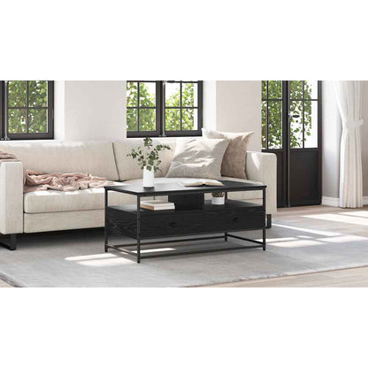 Coffee Table Black Oak 100 x 51 x 45 cm Engineered Wood