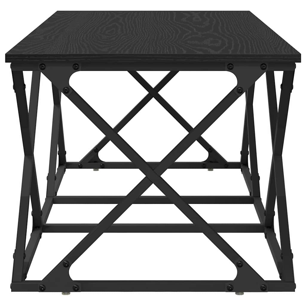 Coffee Table Black Oak 100 x 49 x 40 cm Engineered Wood