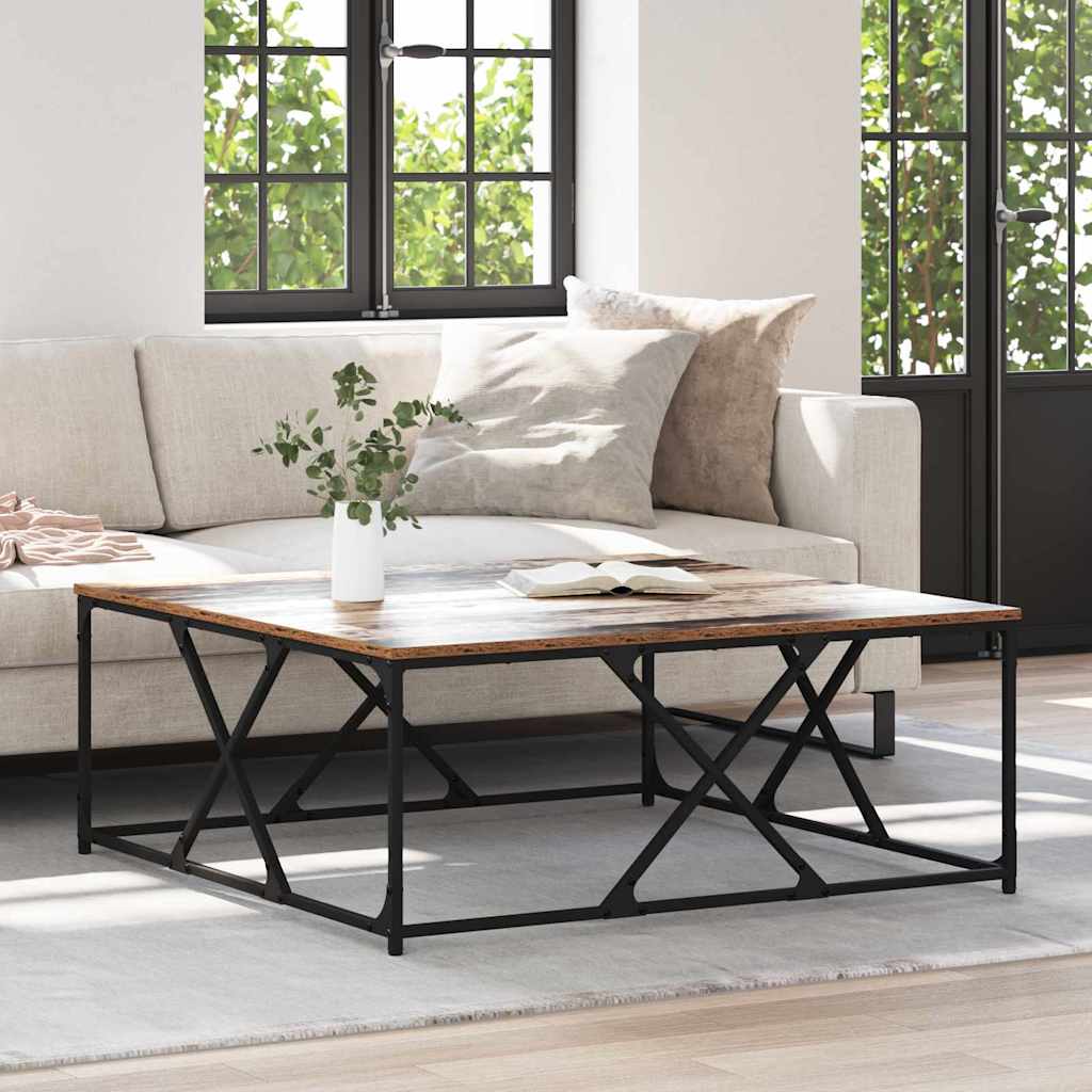 Coffee Table Old Wood 100 x 100 x 40 cm Engineered Wood