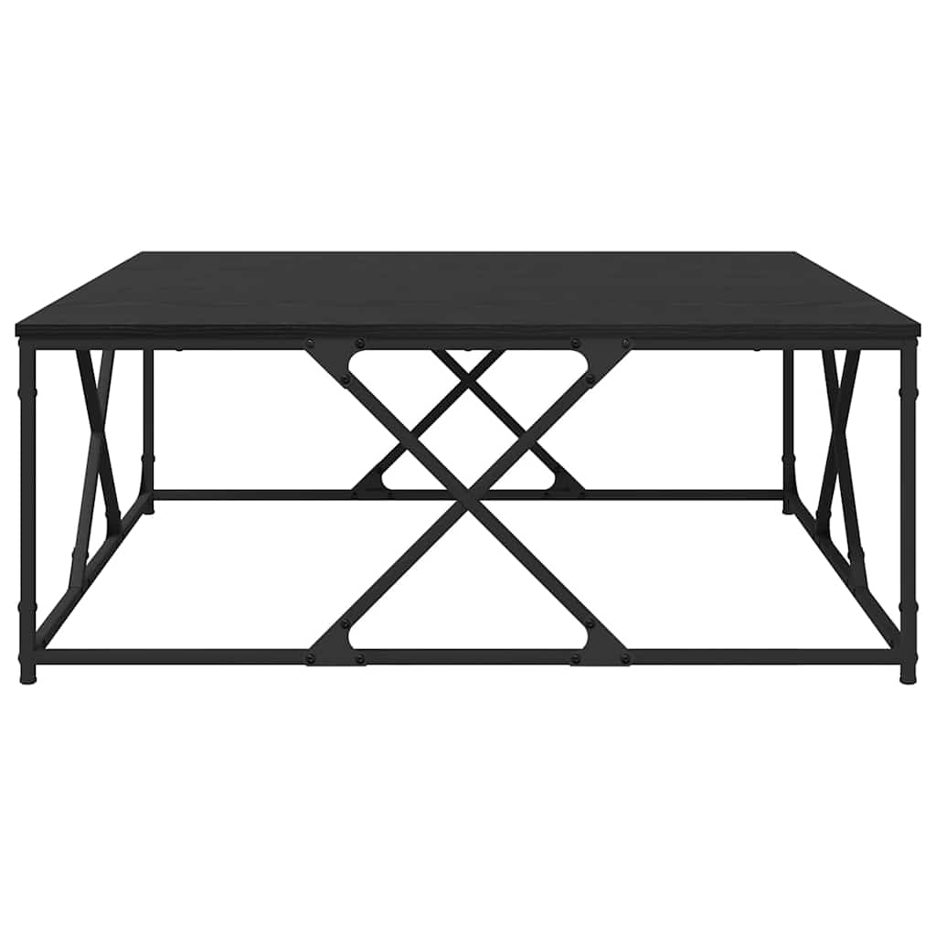 Coffee Table Black Oak 100 x 100 x 40 cm Engineered Wood