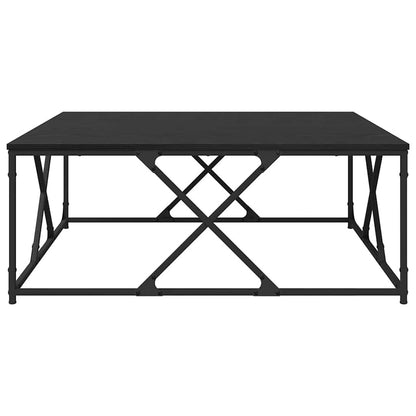 Coffee Table Black Oak 100 x 100 x 40 cm Engineered Wood