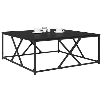 Coffee Table Black Oak 100 x 100 x 40 cm Engineered Wood